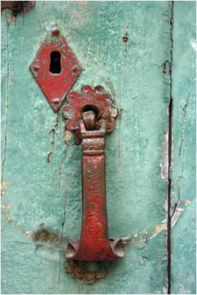 Architectual Photography - Red Door Knocker